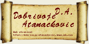 Dobrivoje Atanacković vizit kartica